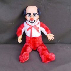 Boneco Palhaço Carequinha de Pelúcia dos anos 70 Raridade