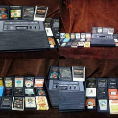 Videogame Atari com 34 cartuchos de Jogos anos 80