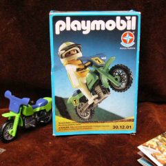 Antigo Playmobil Estrela Motociclista na caixa original