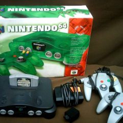 Videogame Nintendo 64 dois controles jogos e caixa