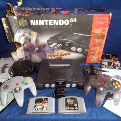 Videogame Nintendo 64 Atomic Purple Color na caixa