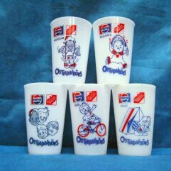 Rara Coleção de Copos dos Trapalhões da Pepsi dos anos 80
