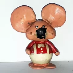 Boneco Artesanal Bolinha De Gude Ratinho Topo Gigio Anos 80