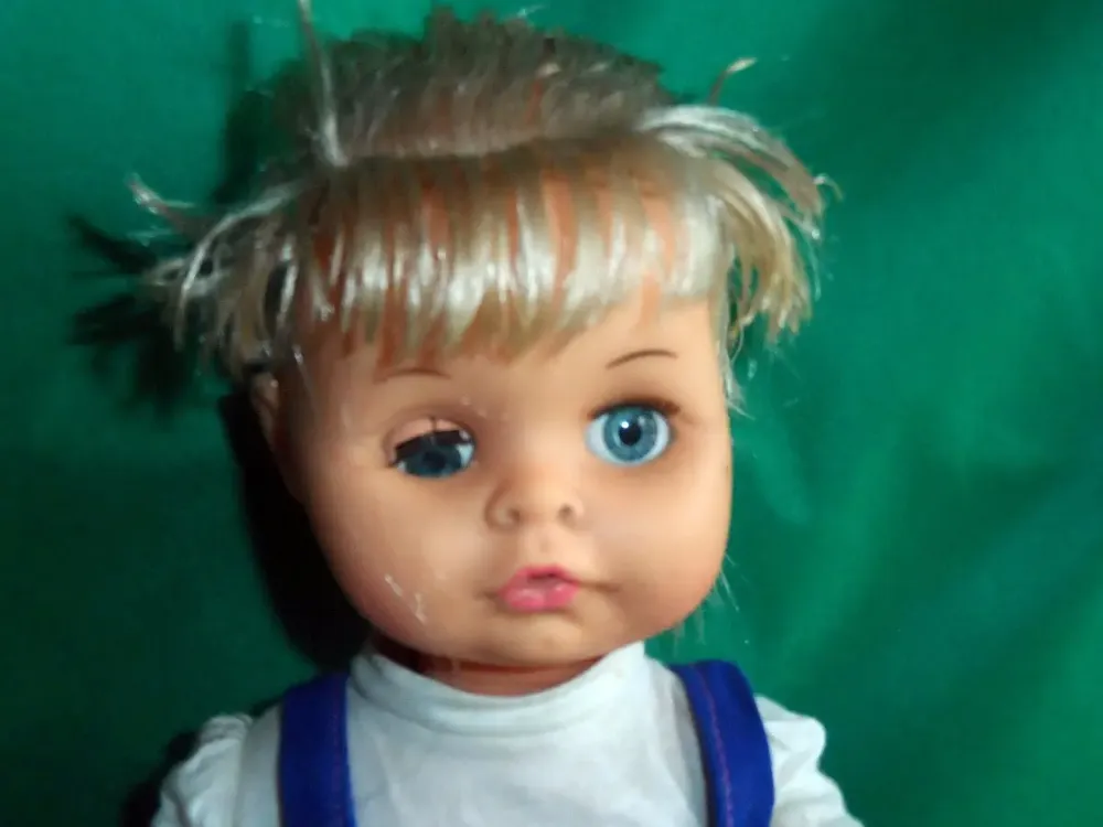 Boneca Antiga Tippy Estrela Loira Com Defeito 40cm Altura - Imagem 2