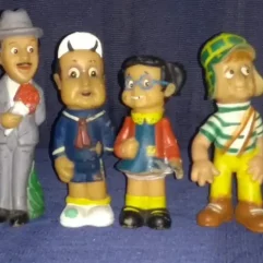 Lote 4 Personagens Turma Do Chaves Vinil Anos 70 Originais