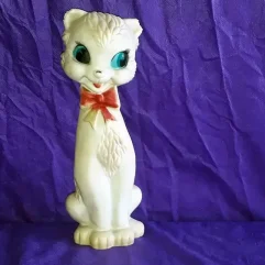 Gatinha De Vinil Antiga Usada Com Defeito Com 28cm De Altura