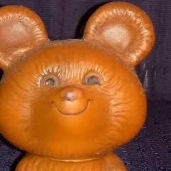 Raro Mascote Misha De Vinil Das Olimpíadas De Moscou De 1980