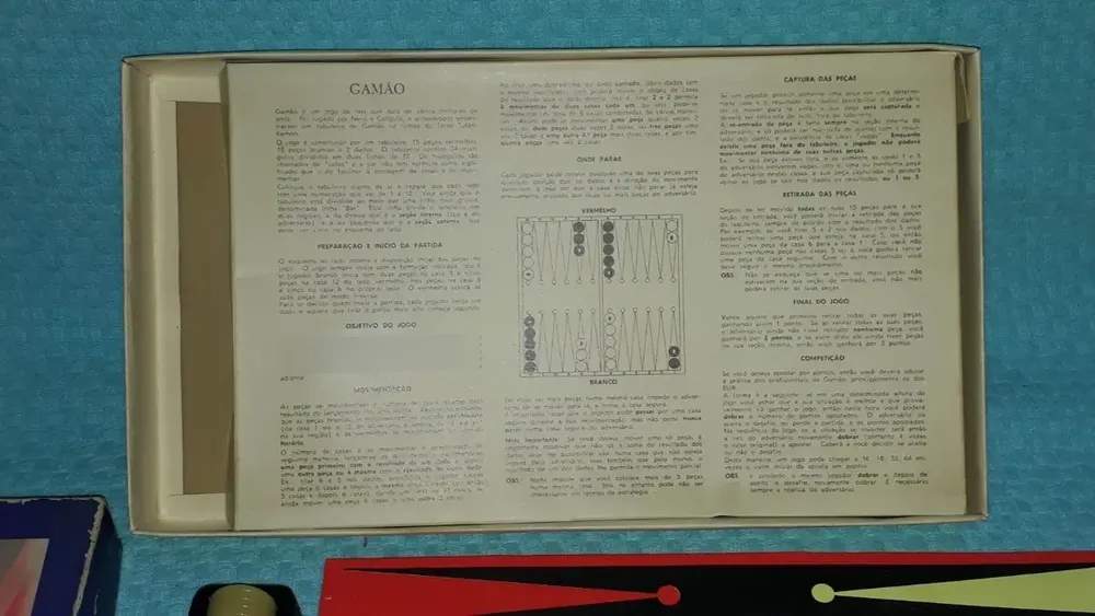 Raro Jogo De Gamão Grow Anos 70 Na Caixa Original Completo - Imagem 2