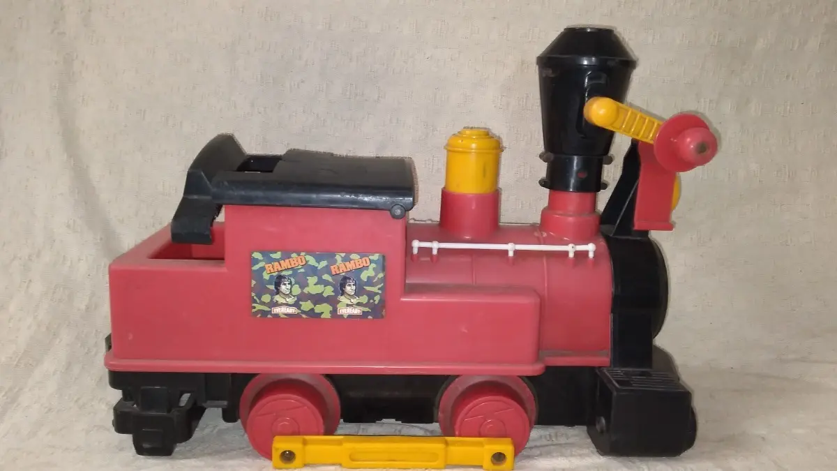 Trenzinho Estrela Vermelho Manivela Anos 80 Com Defeito 48cm - Imagem 10