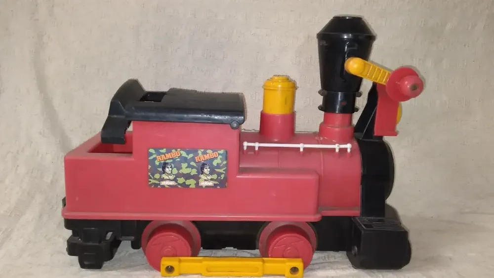 Trenzinho Estrela Vermelho Manivela Anos 80 Com Defeito 48cm - Imagem 4