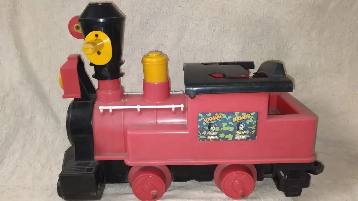 Trenzinho Estrela Vermelho Manivela Anos 80 Com Defeito 48cm - Imagem 7