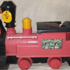 Trenzinho Estrela Vermelho Manivela Anos 80 Com Defeito 48cm