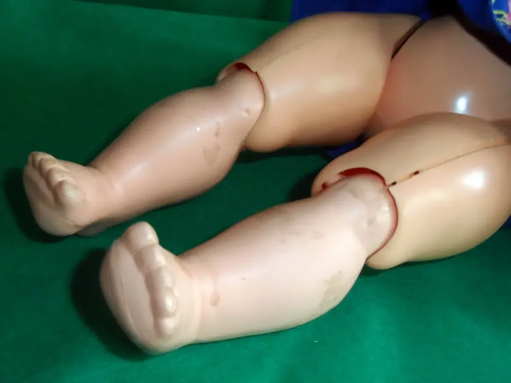 Boneca Antiga Tippy Estrela Loira Com Defeito 40cm Altura - Imagem 6