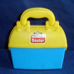 Antiga Maletinha Do Doutor Da Estrela Azul E Amarela 19cm