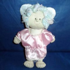 Boneca Anjinha De Pano Com Cabelo De Lã E Vestido Rosa 31cm