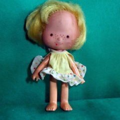 Boneca Antiga Coleção Moranguinho Loira Estrela 14cm Altura