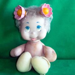 Boneca Antiga Baby Blinkins 33cm Glasslite Usada Dos Anos 80
