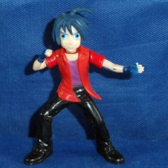 Boneco Anime Estilo Seriado Japonês Com Cabelo Azul Usado