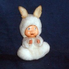 Boneco Antigo Agarradinho Coelho Branco Dos Anos 80