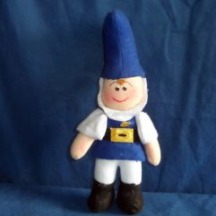 Boneco Duende Artesanal Feltro Usado 35cm Altura No Estado