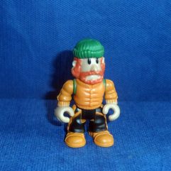 Boneco Miniatura De Borracha Parece Um Lenhador 6cm Altura