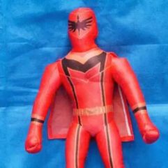 Boneco Antigo Power Rangers Vermelho Corpo De Pano Original