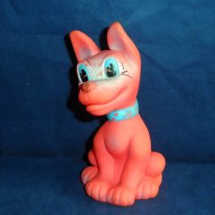 Cachorrinho De Vinil Antigo Usado Dos Anos 70 Da Kanplast