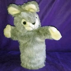 Coelho Cinza De Fantoche Infantil Usado 30cm De Altura