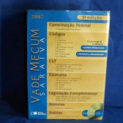 Livro Vade Mecum Saraiva Usado 3ª Edição De 2007