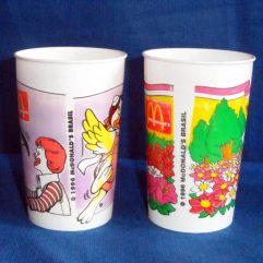 Lote 2 Raros Copos Promocionais Do Mc Donalds Anos 90 Usados