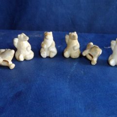 Lote Com 6 Ursinhos Antigos Miniatura Da Coca Cola Usados