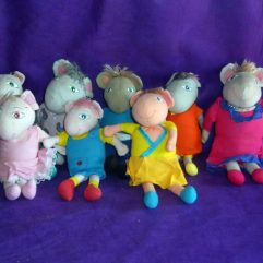 Lote De 8 Bonecas Do Desenho Angelina Ballerina Artesanais