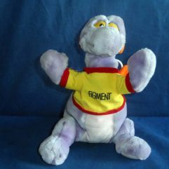 Pelúcia Dragão Figment Disney Que É Uma Bolsa Usado Defeito