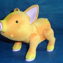 Porquinho Laranja Falante Usado 14cm Da Toyteck Fala Ingês