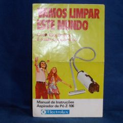 Raro Livreto De Instruções Aspirador De Pó Eletrolux Z-106