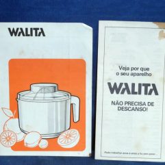 Raro Livreto De Instruções Do Espremedor De Laranjas Walita