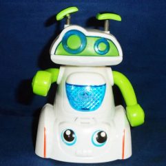 Robo Verde E Branco Usado Faz Sons Com Defeito 12cm Altura