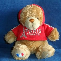 Urso De Pelúcia Usado Keel Toys Blusa France 16cm De Altura